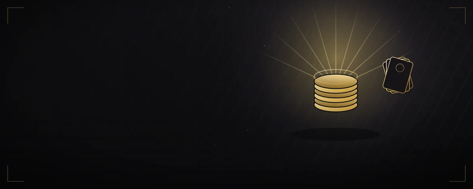 Illustration of the WE88 slots category with reel and gem icons on black