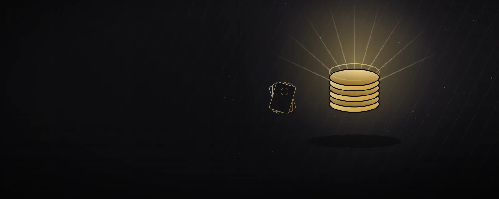 Illustration of stacked gold chips representing mobile access to WE88